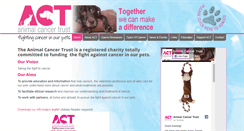 Desktop Screenshot of animalcancertrust.co.uk